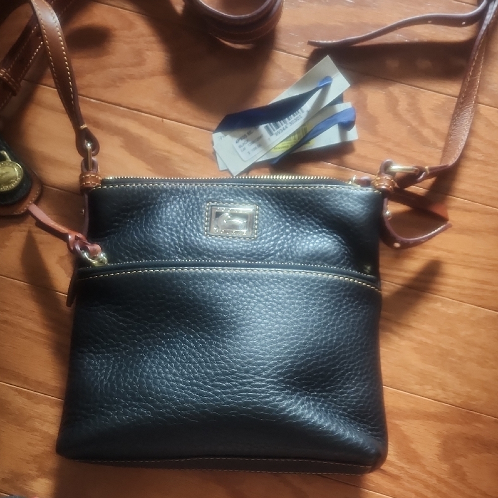 Dooney & Bourke Black Pebbled Leather Crossbody